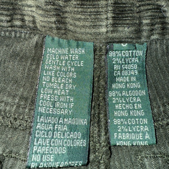 Dark Green Ralph Lauren designer highly waisted pants Cotton Blend Fabric - Picture 7 of 9